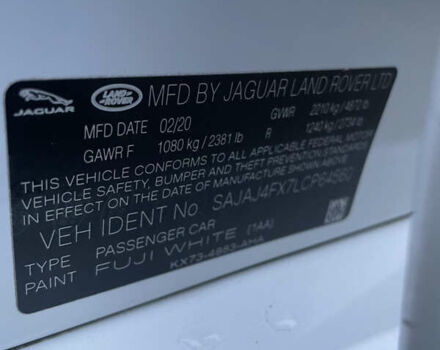 Белый Ягуар XE, объемом двигателя 2 л и пробегом 79 тыс. км за 20500 $, фото 29 на Automoto.ua