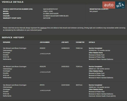 Чорний Ягуар I-Pace, об'ємом двигуна 0 л та пробігом 142 тис. км за 24000 $, фото 22 на Automoto.ua