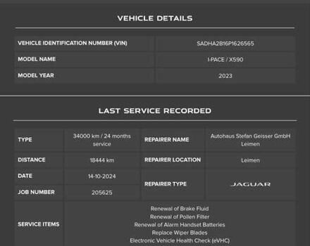 Ягуар I-Pace 2023 в Киеве на Automoto.ua Синий Ягуар I-Pace, объемом двигателя 0 л и пробегом 25 тыс. км за 45500 $, фото 9 на Automoto.ua