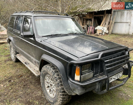 Черный Джип Чероки, объемом двигателя 4 л и пробегом 250 тыс. км за 3500 $, фото 1 на Automoto.ua