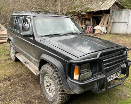 Черный Джип Чероки, объемом двигателя 4 л и пробегом 350 тыс. км за 3800 $, фото 1 на Automoto.ua