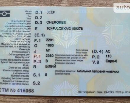 Джип Cherokee, об'ємом двигуна 2.36 л та пробігом 20 тис. км за 15499 $, фото 18 на Automoto.ua