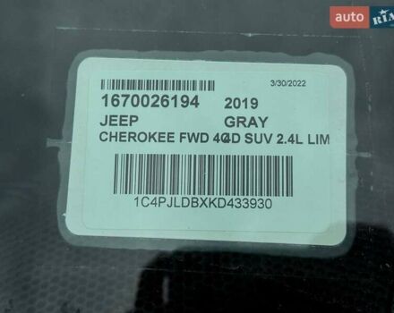 Сірий Джип Cherokee, об'ємом двигуна 2.36 л та пробігом 144 тис. км за 16200 $, фото 53 на Automoto.ua