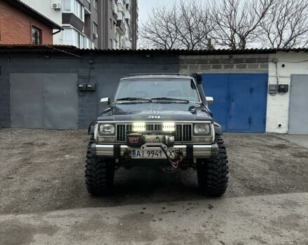 Синий Джип Чероки, объемом двигателя 3 л и пробегом 100 тыс. км за 7200 $, фото 1 на Automoto.ua