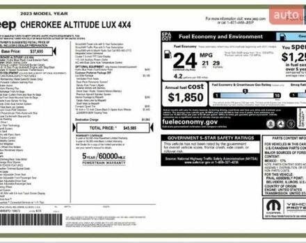 Синий Джип Чероки, объемом двигателя 2.36 л и пробегом 43 тыс. км за 28500 $, фото 21 на Automoto.ua