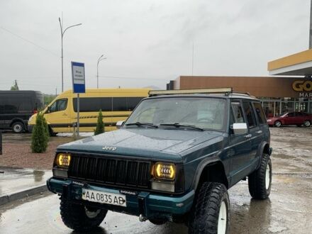Зеленый Джип Чероки, объемом двигателя 4 л и пробегом 230 тыс. км за 4750 $, фото 1 на Automoto.ua