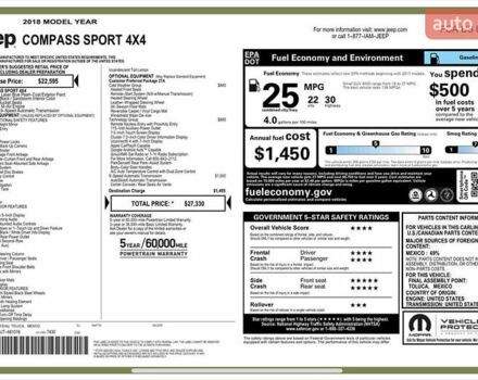 Джип Compass, об'ємом двигуна 2.4 л та пробігом 117 тис. км за 14500 $, фото 46 на Automoto.ua