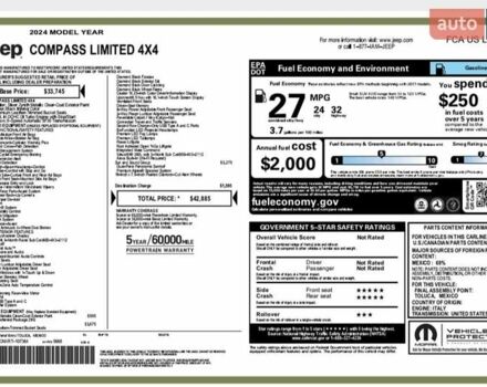 Серый Джип Компас, объемом двигателя 2 л и пробегом 3 тыс. км за 23500 $, фото 16 на Automoto.ua