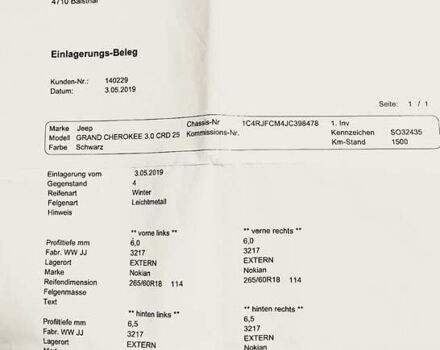 Чорний Джип Grand Cherokee, об'ємом двигуна 3 л та пробігом 100 тис. км за 29999 $, фото 249 на Automoto.ua