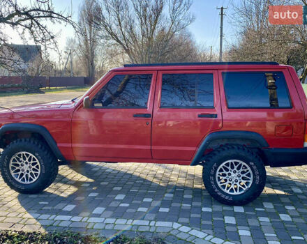 Красный Джип Гранд Чероки, объемом двигателя 4 л и пробегом 193 тыс. км за 7500 $, фото 3 на Automoto.ua