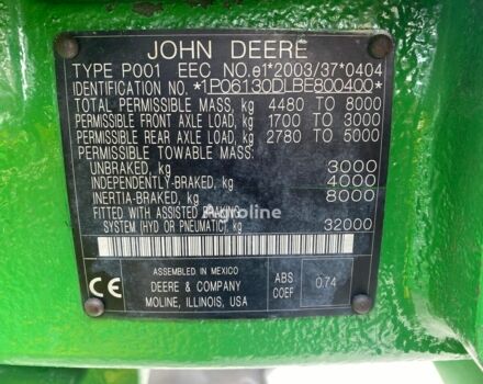 Зелений Джон Дір 6130 D, об'ємом двигуна 0 л та пробігом 0 тис. км за 43041 $, фото 35 на Automoto.ua