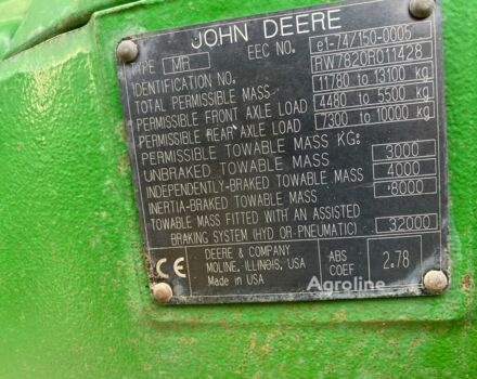 Зелений Джон Дір 7820, об'ємом двигуна 0 л та пробігом 0 тис. км за 85544 $, фото 30 на Automoto.ua