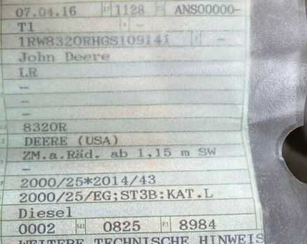 Зеленый Джон Дир 8320Р, объемом двигателя 0 л и пробегом 0 тыс. км за 198995 $, фото 5 на Automoto.ua