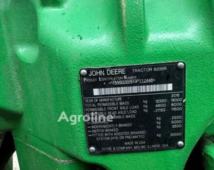 Зеленый Джон Дир 8335 Р, объемом двигателя 0 л и пробегом 0 тыс. км за 194936 $, фото 2 на Automoto.ua