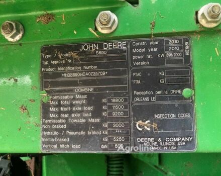 Джон Дир Другая, объемом двигателя 0 л и пробегом 0 тыс. км за 78792 $, фото 11 на Automoto.ua