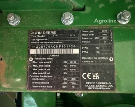 Джон Дир Другая, объемом двигателя 0 л и пробегом 0 тыс. км за 262429 $, фото 6 на Automoto.ua