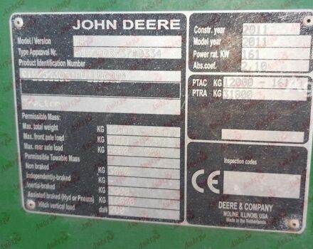 Зелений Джон Дір Другая, об'ємом двигуна 0 л та пробігом 0 тис. км за 118121 $, фото 4 на Automoto.ua