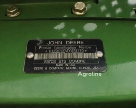 Зеленый Джон Дир S670, объемом двигателя 0 л и пробегом 0 тыс. км за 162821 $, фото 17 на Automoto.ua