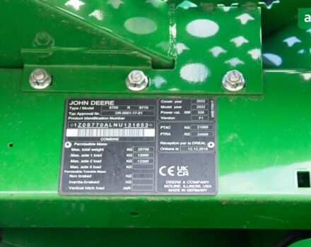 Джон Дир S 770, объемом двигателя 0 л и пробегом 0 тыс. км за 329370 $, фото 11 на Automoto.ua