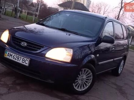 Синий Киа Каренс, объемом двигателя 2 л и пробегом 190 тыс. км за 4700 $, фото 1 на Automoto.ua