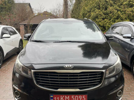 Черный Киа Карнивал, объемом двигателя 2.2 л и пробегом 220 тыс. км за 14100 $, фото 1 на Automoto.ua