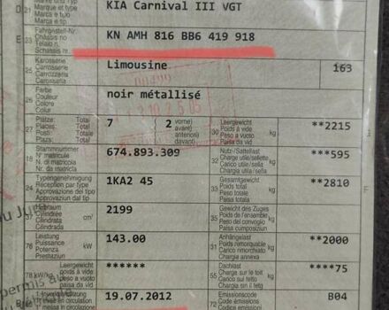 Киа Карнивал, объемом двигателя 2.2 л и пробегом 161 тыс. км за 10699 $, фото 12 на Automoto.ua