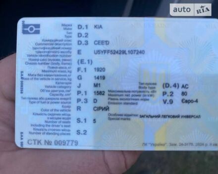 Серый Киа Сид, объемом двигателя 1.6 л и пробегом 258 тыс. км за 5600 $, фото 15 на Automoto.ua
