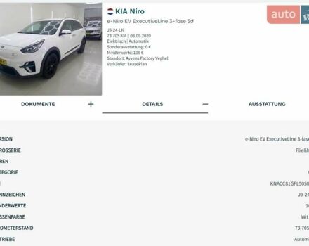 Киа Niro 2020 в Радомышле на Automoto.ua Белый Киа Niro, объемом двигателя 0 л и пробегом 73 тыс. км за 22300 $, фото 37 на Automoto.ua