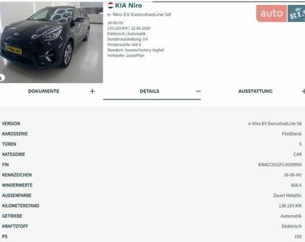 Черный Киа Niro, объемом двигателя 0 л и пробегом 139 тыс. км за 19800 $, фото 40 на Automoto.ua