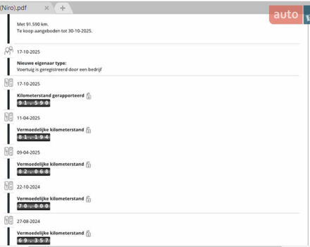 Сірий Кіа Niro, об'ємом двигуна 0 л та пробігом 91 тис. км за 19300 $, фото 9 на Automoto.ua