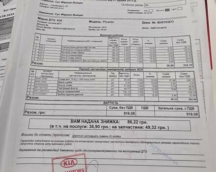 Белый Киа Пиканто, объемом двигателя 1.09 л и пробегом 111 тыс. км за 6900 $, фото 22 на Automoto.ua