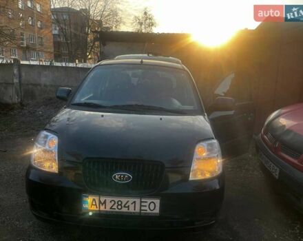 Черный Киа Пиканто, объемом двигателя 1 л и пробегом 195 тыс. км за 3600 $, фото 1 на Automoto.ua