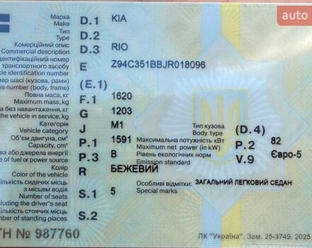 Бежевий Кіа Ріо, об'ємом двигуна 1.59 л та пробігом 43 тис. км за 15999 $, фото 62 на Automoto.ua