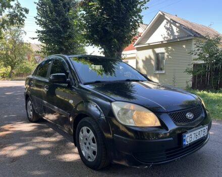 Черный Киа Рио, объемом двигателя 1.4 л и пробегом 235 тыс. км за 3200 $, фото 2 на Automoto.ua
