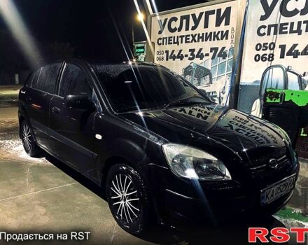 Черный Киа Рио, объемом двигателя 1.4 л и пробегом 205 тыс. км за 5000 $, фото 1 на Automoto.ua