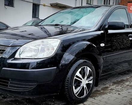 Черный Киа Рио, объемом двигателя 1.4 л и пробегом 218 тыс. км за 4600 $, фото 1 на Automoto.ua