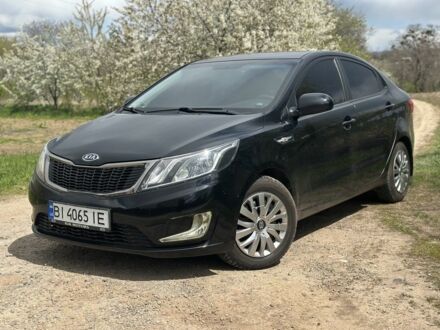 Черный Киа Рио, объемом двигателя 1.4 л и пробегом 103 тыс. км за 7950 $, фото 1 на Automoto.ua