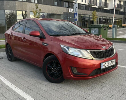 Красный Киа Рио, объемом двигателя 1.4 л и пробегом 202 тыс. км за 7300 $, фото 1 на Automoto.ua