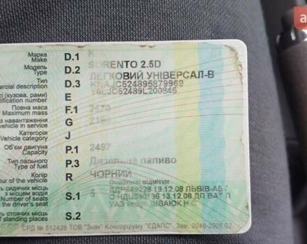 Черный Киа Соренто, объемом двигателя 2.5 л и пробегом 186 тыс. км за 8000 $, фото 10 на Automoto.ua