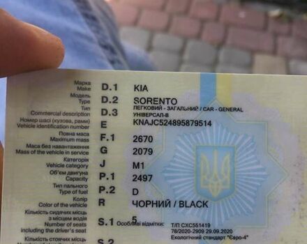 Черный Киа Соренто, объемом двигателя 2.5 л и пробегом 293 тыс. км за 8700 $, фото 1 на Automoto.ua