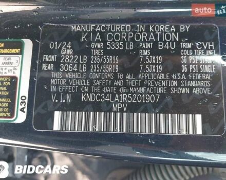 Черный Киа EV6, объемом двигателя 0 л и пробегом 45 тыс. км за 8200 $, фото 2 на Automoto.ua