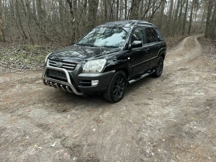 Черный Киа Sportage, объемом двигателя 2 л и пробегом 200 тыс. км за 4200 $, фото 1 на Automoto.ua