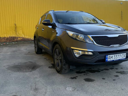 Серый Киа Sportage, объемом двигателя 2 л и пробегом 180 тыс. км за 11900 $, фото 1 на Automoto.ua