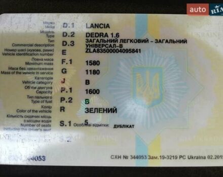 Зеленый Лянча Дебра, объемом двигателя 1.6 л и пробегом 200 тыс. км за 1800 $, фото 18 на Automoto.ua