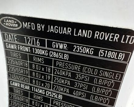 Белый Ленд Ровер Рендж Ровер Эвок, объемом двигателя 2 л и пробегом 100 тыс. км за 19800 $, фото 15 на Automoto.ua