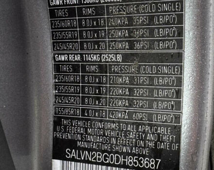 Сірий Ленд Ровер Рендж Ровер Евок, об'ємом двигуна 2 л та пробігом 144 тис. км за 13500 $, фото 32 на Automoto.ua