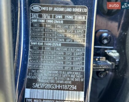 Синий Ленд Ровер Рендж Ровер Эвок, объемом двигателя 2 л и пробегом 147 тыс. км за 17999 $, фото 63 на Automoto.ua