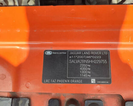 Помаранчевий Ленд Ровер Рендж Ровер Евок, об'ємом двигуна 2 л та пробігом 90 тис. км за 25950 $, фото 50 на Automoto.ua