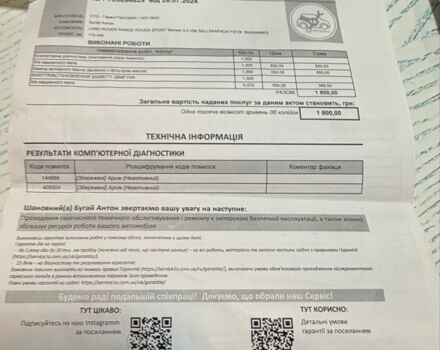 Белый Ленд Ровер Рендж Ровер Спорт, объемом двигателя 5 л и пробегом 149 тыс. км за 15500 $, фото 14 на Automoto.ua