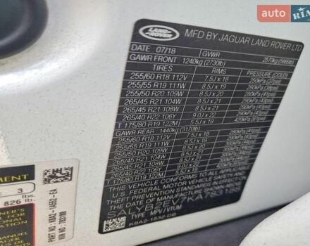 Белый Ленд Ровер Рендж Ровер Велар, объемом двигателя 3 л и пробегом 132 тыс. км за 11500 $, фото 11 на Automoto.ua